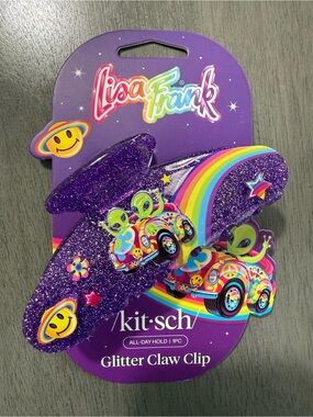 Lisa Frank glitter hair clip